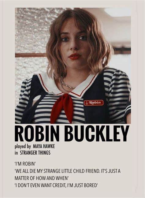 Robin Buckley By Millie Stranger Things Poster Stranger Things