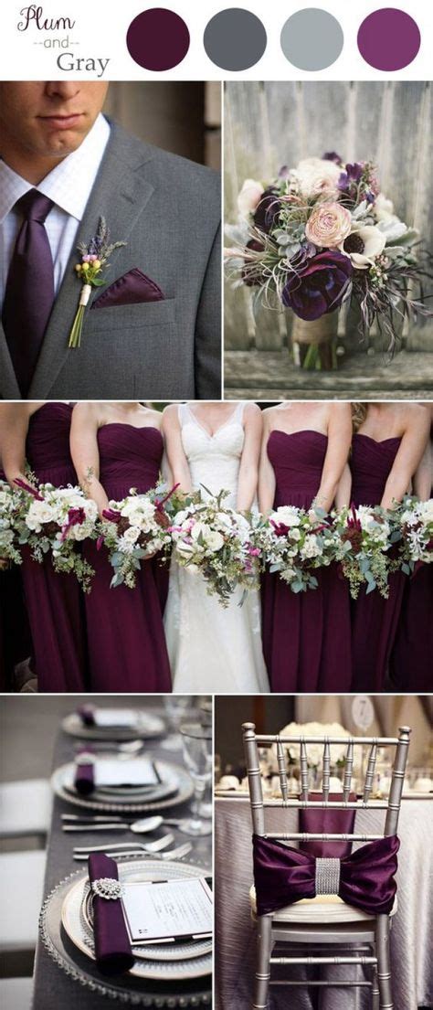 Plum And Gray Wedding Inspiration Elegant Wedding Colors Plum Wedding Purple Wedding