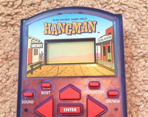 Vintage 1995 Milton Bradley Electronic Hand Held Hangman Game Etsy