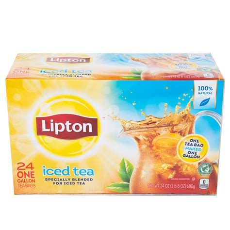 Lipton 24 Count Box 1 Gallon Unsweetened Iced Tea Filter Bags 4case