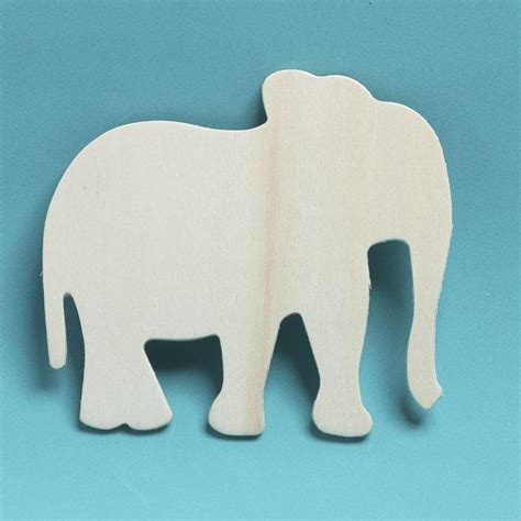 Unfinished Wood Elephant Cutout New Items