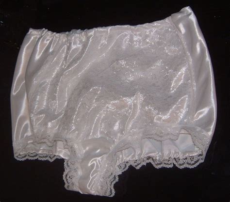 Satin Briefs With Lace Panel Retro Vintage By Aglimpseofstocking
