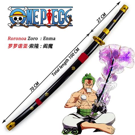 One Piece Roronoa Zoro Enma Swords Cosplay Wooden Sword Hobbies