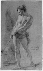 Oil Painting Replica Male Nude Study By Johann Heinrich The Elder