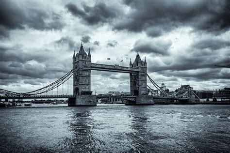 Tower Bridge Black And White Photograph By A Souppes