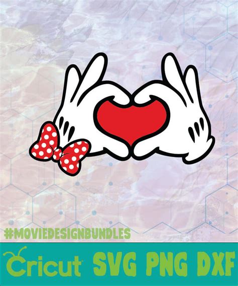 Mickey Mouse Heart Hands Mickey Logo Svg Png Dxf Movie Design Bundles