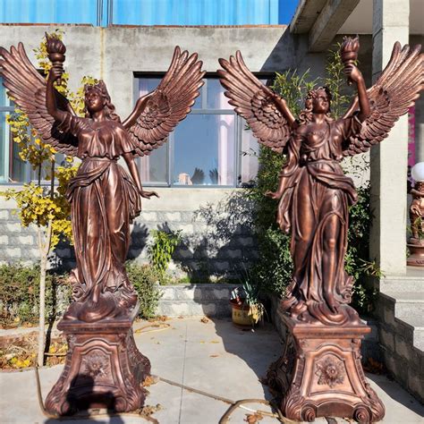 Outdoor Large Casting Bronze Caduceus Angel Statue For Sale Bokk 147