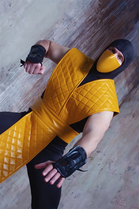 Mortal Kombat Cosplay Costume Scorpion Costume With Vest And Etsy