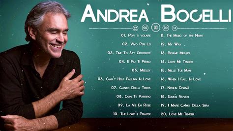 The Best Of Andrea Bocelli Andrea Bocelli 20 Greatest Hits Full Album