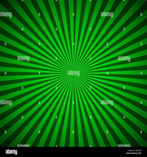 Green Radial Rays Abstract Background Vector Illustration Stock Vector