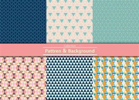 Collection Of Retro Different Vector Seamless Patterns Tiling Stock