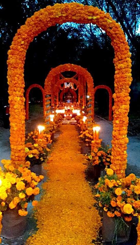 Vibrant Archway Decor For Dia De Los Muertos Celebration