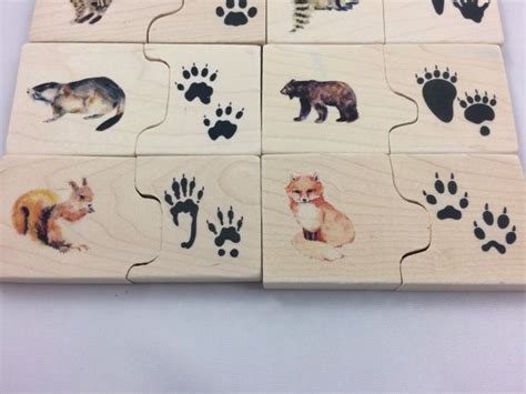 Animal Tracks Puzzle Wooden Puzzle Montessori Waldorf Etsy Australia