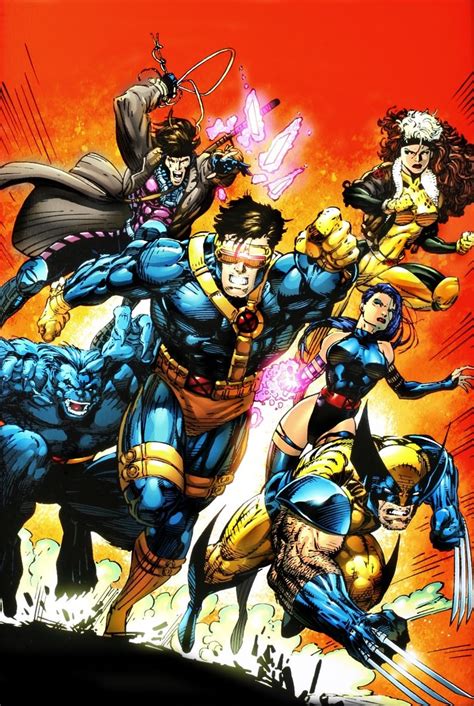 Comics Forever The X Men Artwork By Jim Lee 1992 X Men Blue