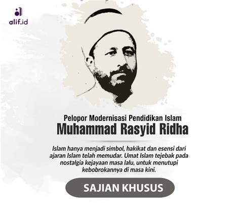 Pelopor Modernisasi Pendidikan Islam 3 Muhammad Rasyid Ridha Alifid