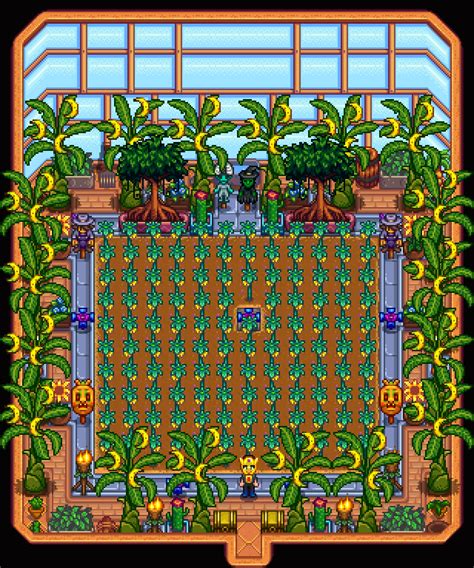 My updated efficient Greenhouse layout : r/FarmsofStardewValley