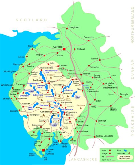 () england's lake district is located in cumbria and named for the 16 glacial lakes that lie in long ribbons among its fells, moors, and green valleys. Lake District Hotels Map | Lake district, Cumbria