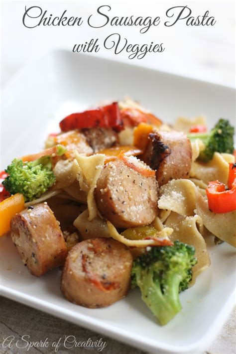 Generally speaking, soft chorizo would need. Kid Friendly Chicken Sausage Pasta with Veggies - A Spark ...