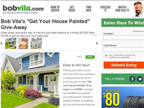 Bob Vilashyde Get Your House Painted Give Away Sweepstakes