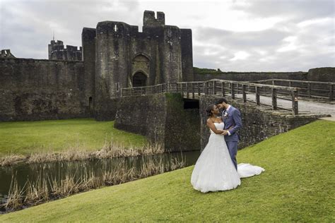 Castle Wedding At Caerphilly Castle Wales Uk