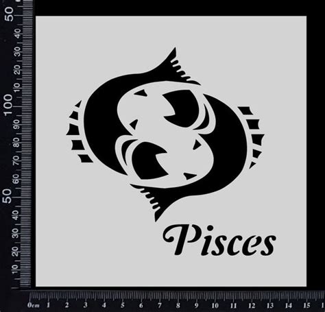 Astrological Sign Pisces Stencil 150mm X 150mm Whichcraft Do You Do