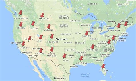 Cartina Parchi Stati Uniti Tomveelers