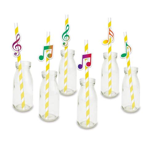 Music Notes Party Straws Music Themed Parties Music Note Party