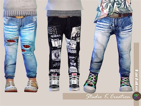 Giruto42 Slim Fit Jeans For Toddler At Studio K Creation Sims 4 Updates