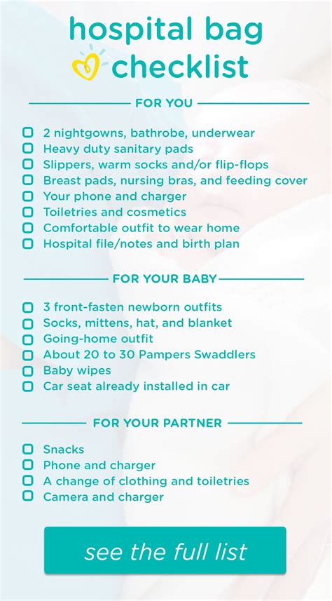 This hospital bag checklist will make it easy peasy for you. What to Pack in Your Hospital Bag: Go Bag Checklist ...