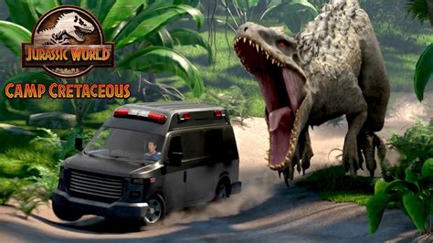 The Indominus Rex Car Chase Jurassic World Camp Cretaceous Netflix