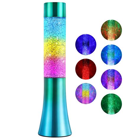 Lava Lamp Rainbow Glitter Lamps With Automatic Color Changing Function