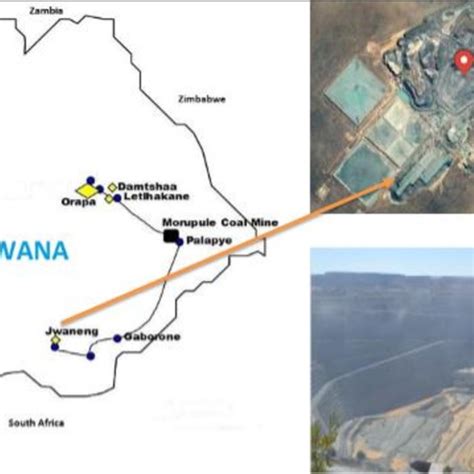 Location Of Jwaneng Mine From The Map Of Botswana And Satellite Image
