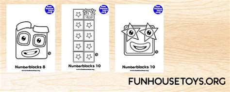 Fun House Toys Numberblocks Cool Coloring Pages Sight Word