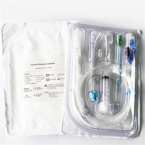 disposable single double triple quad lumen central venous catheter kit cvc catheter yilson