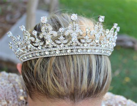 Bridal Tiara Queen Victoria Tiara Royal Bridal Crystal Wedding Crown