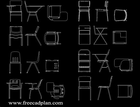 Student Chair Dwg Cad Block In Autocad Download Free Cad Plan