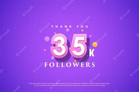 Premium Vector Celebration Of 35k Followers With A Cute Concept