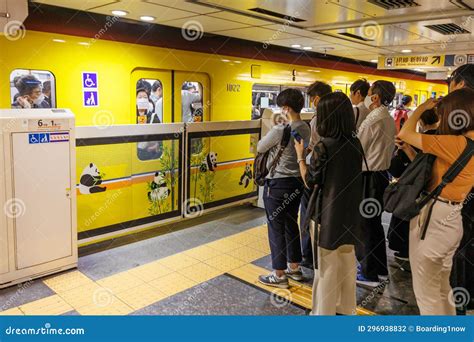 Rush Hour At Tokyo Metro Subway At Ueno Station In Tokyo Japan Editorial Photography Image Of