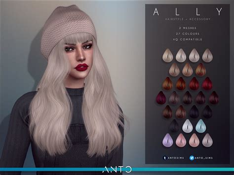 Anto`s Ally Hair The Sims Resource Sims 4 Hairs