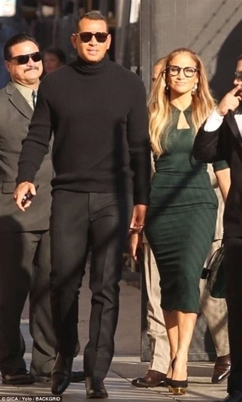 Jennifer Lopez Supports A Rod At Jimmy Kimmel Live Taping Daily Mail