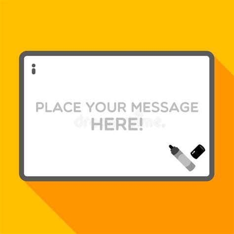 Place Your Message Here Whiteboard Stock Vector Illustration Of