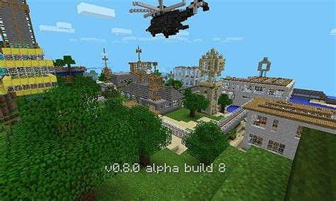 Mcpe 080 Map Multiplayer Town Minecraft Map