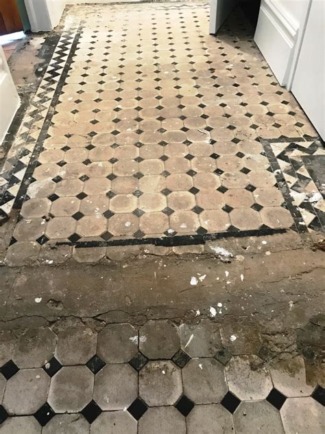 Full Restoration And Repair Of A Victorian Tiled Hallway Floor In