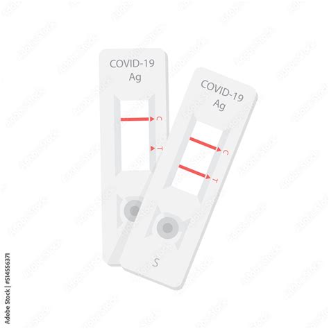 Rapid Antigen Test Kit Set Atk For Covid 19 Vector Illustration