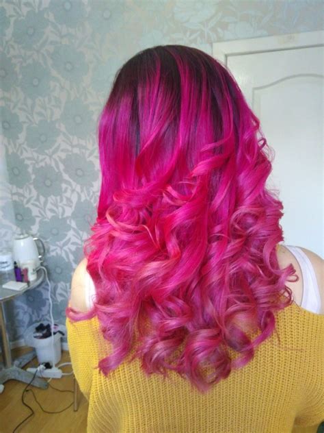 shadowed root pink colour melt 😍 long hair styles color melting hair styles