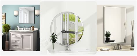 kohros round beveled polished frameless wall mirror for bathroom vanity bedroom