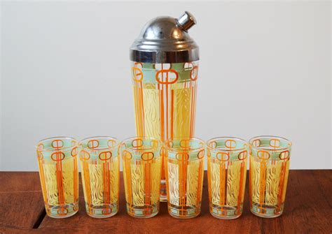Mid Century Hazel Atlas Glass Cocktail Or Martini Shaker And Etsy