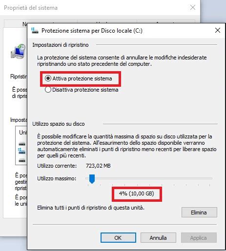 Windows 10 Attivare I Punti Di Ripristino Del Sistema