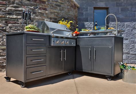 Modular outdoor kitchen cabinets are constructed with standardized units or dimensions. Prefab Outdoor Kitchen Galleria