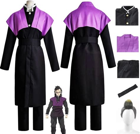 Demon Slayer Anime Shinazugawa Genya Costume Cosplay Kimono Uniforms